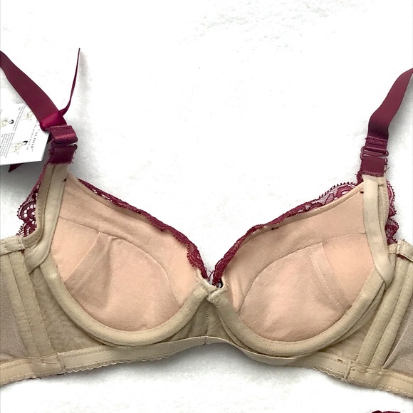 LittleBra Co Burgundy Pushup Francesca Bra 32B NWT - Picture 5 of 10